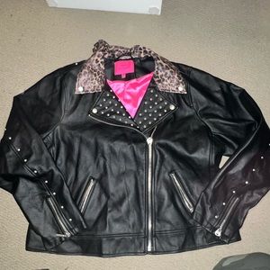 Torrid size 3 (18/20) Betsey Johnson faux leather jacket
